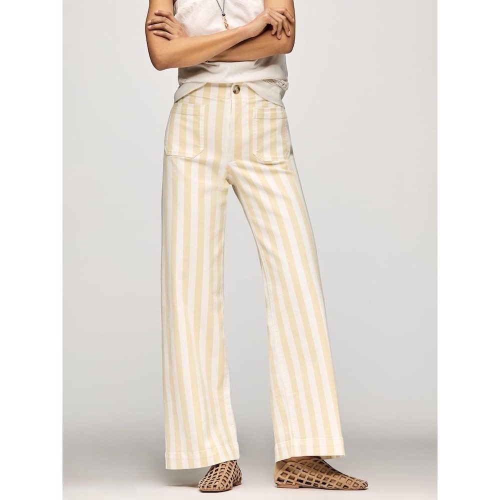 Anthropologie Yellow Maeve The Colette High Waisted Striped NWT SIZE 31